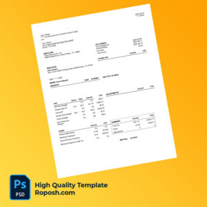 Texas Roofing Co Inc pay stub word and pdf template Texas Roofing Co Inc pay stub word and pdf template