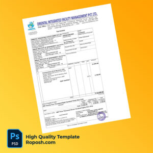 UAE Etisalat Group P.J.S.C. Editable Tax Invoice Template in Word and PDF formats