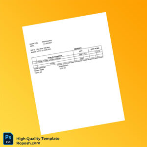 UAE Invoice Template in Word and PDF formats 2 page