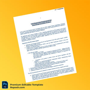 Customizable UAE Ministry of Health GSL Product Registration Requirements Editable Word & PDF Template 2 page Customizable UAE Ministry of Health GSL Product Registration Requirements Editable Word & PDF Template 2 page