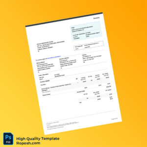 UK Amazon Invoice Template in Word and PDF formats 3 page