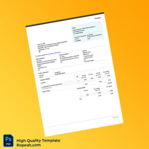 UK Ditzy Doll Limited Invoice Template in Word and PDF formats