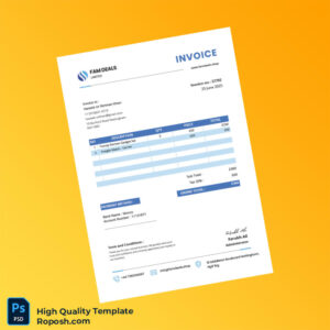 UK Famdeals Invoice Template in Word and PDF formats UK Famdeals Invoice Template in Word and PDF formats
