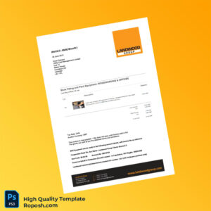 UK Landwood Group Invoice Template in Word and PDF formats 2 page