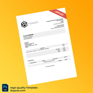 UK Paragon Internet Group Invoice Template in Word and PDF formats