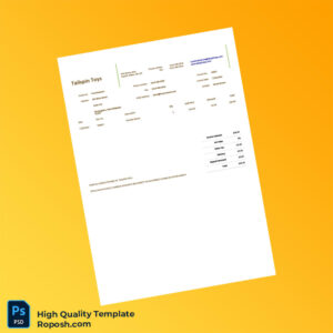 UK Tailspin Toys Commercial Invoice Template in Word and PDF formats 2 page UK Tailspin Toys Commercial Invoice Template in Word and PDF formats 2 page