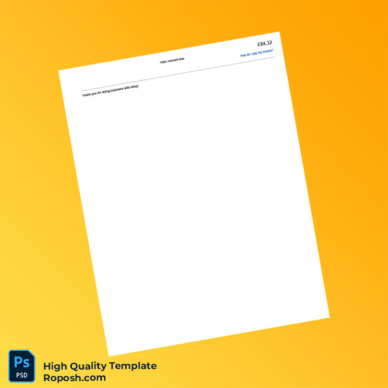 UK eBay Invoice Template in Word and PDF formats 4 page UK eBay Invoice Template in Word and PDF formats 4 page