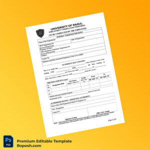 Customizable UOR Employment Verification Letter Word & PDF Template