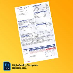 USA U.S. Bank Home Mortgage Editable Mortgage Statement Template in Word and PDF formats