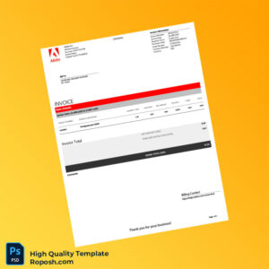 USA Adobe Inc Invoice Template in Word and PDF formats USA Adobe Inc Invoice Template in Word and PDF formats