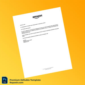 Customizable USA Amazon com Services LLC Employment Verification Letter Word & PDF Template