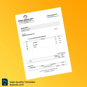 USA Bonza Creative Arts Invoice Template in Word and PDF formats USA Bonza Creative Arts Invoice Template in Word and PDF formats