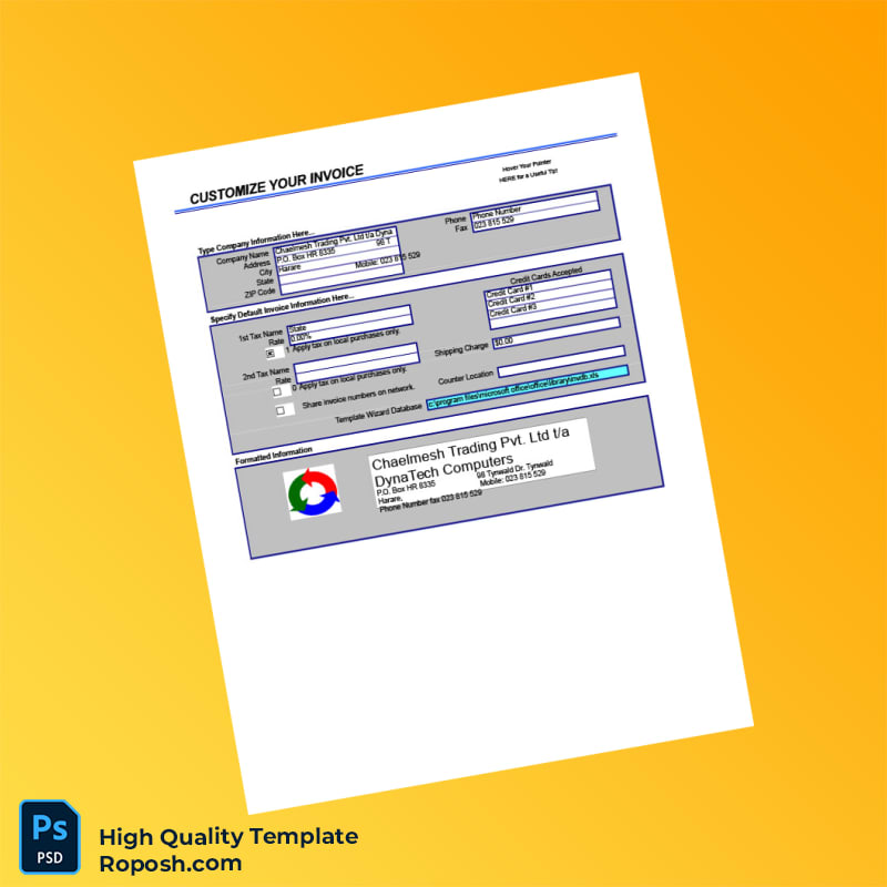 USA CIM Invoice Template in Word and PDF formats 6 page USA CIM Invoice Template in Word and PDF formats 6 page