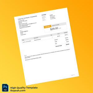 USA Ceiba Pty Ltd Invoice Template in Word and PDF formats USA Ceiba Pty Ltd Invoice Template in Word and PDF formats