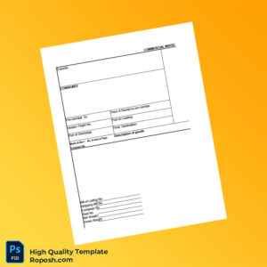 USA Commercial Invoice Template in Word and PDF formats 4 page