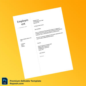 Customizable USA Company Name Employment Verification Letter Word & PDF Template