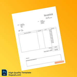 USA Company Name Invoice Template in Word and PDF formats