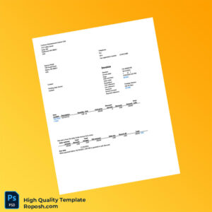 USA Contoso Entertainment System Invoice Template in Word and PDF formats