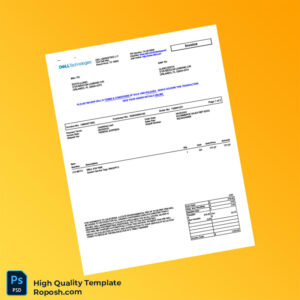 USA Dell Marketing L P Invoice Template in Word and PDF formats 2 page USA Dell Marketing L P Invoice Template in Word and PDF formats 2 page