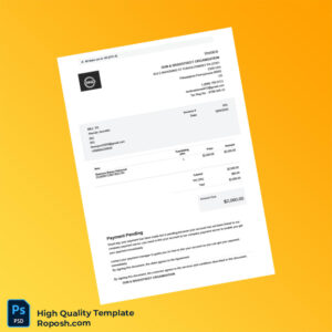 USA Dun Bradstreet Organisation Invoice Template in Word and PDF formats 2 page