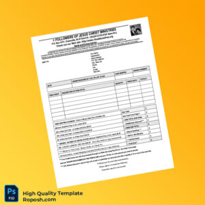 USA Followers of Jesus Christ Ministries Invoice Template in Word and PDF formats 2 page USA Followers of Jesus Christ Ministries Invoice Template in Word and PDF formats 2 page