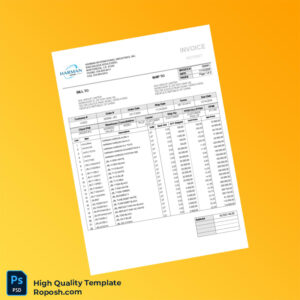 USA Harman International Industries Inc Invoice Template in Word and PDF formats 3 page USA Harman International Industries Inc Invoice Template in Word and PDF formats 3 page