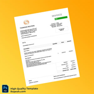 USA International Journal of Computer Science and Information Security Invoice Template in Word and PDF formats 2 page
