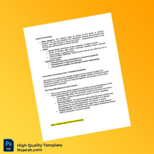 USA Invoice Processing Template in Word and PDF formats 4 page