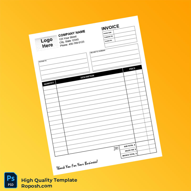 USA Invoice Template Template in Word and PDF formats USA Invoice Template Template in Word and PDF formats