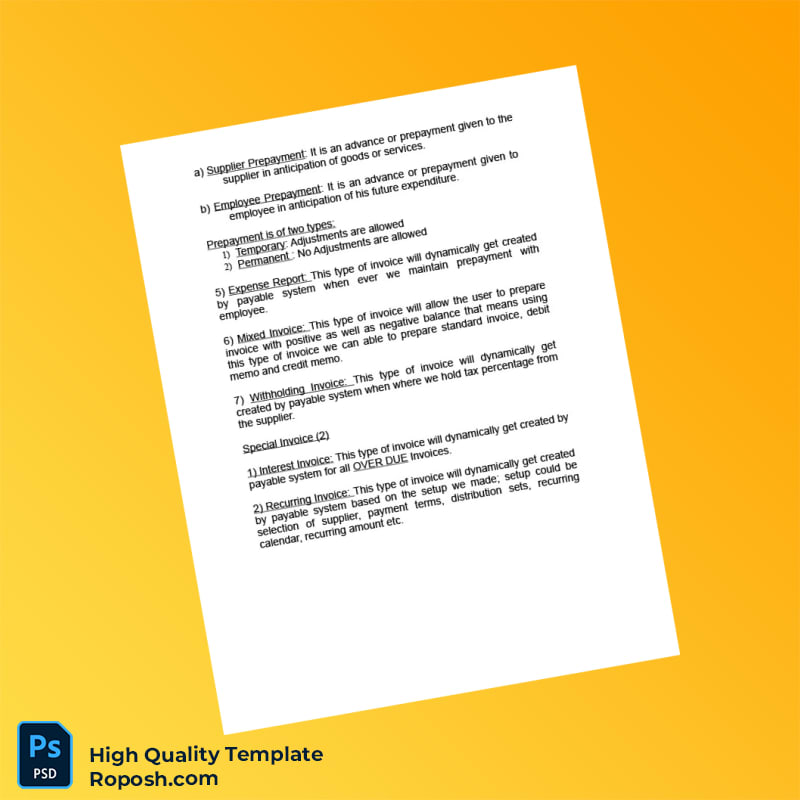 USA Invoice Types Guide Template in Word and PDF formats 2 page USA Invoice Types Guide Template in Word and PDF formats 2 page