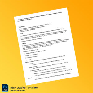 USA Invoice Validation Status Template in Word and PDF formats 2 page USA Invoice Validation Status Template in Word and PDF formats 2 page