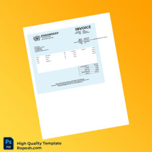 USA Kaarandeep Crane Service Invoice Template in Word and PDF formats