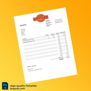 USA Knittles Towing Invoice Template in Word and PDF formats