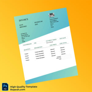 USA Laptop Doc Invoice Template in Word and PDF formats