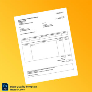 USA Mediassist Home Health Care Agency Services Corp Invoice Template in Word and PDF formats USA Mediassist Home Health Care Agency Services Corp Invoice Template in Word and PDF formats