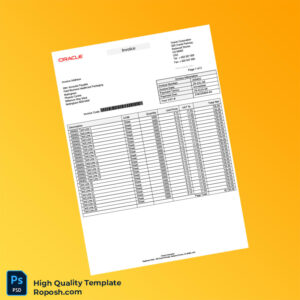 USA Oracle Corporation Invoice Template in Word and PDF formats 4 page