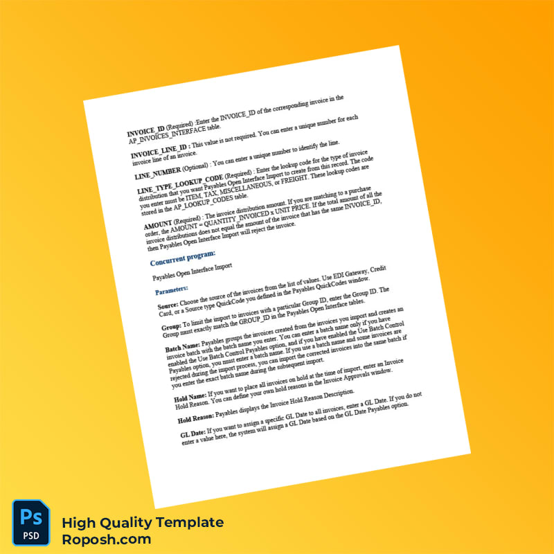 USA Oracle Database Invoice Template in Word and PDF formats 7 page USA Oracle Database Invoice Template in Word and PDF formats 7 page