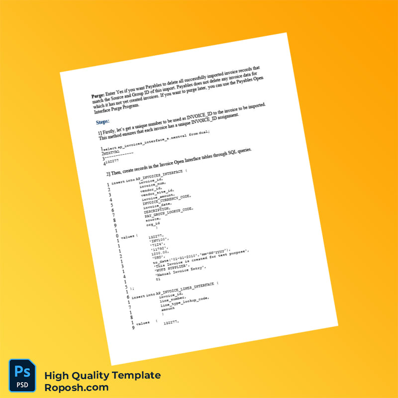 USA Oracle Database Invoice Template in Word and PDF formats 7 page USA Oracle Database Invoice Template in Word and PDF formats 7 page