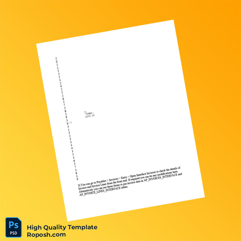 USA Oracle Database Invoice Template in Word and PDF formats 7 page USA Oracle Database Invoice Template in Word and PDF formats 7 page