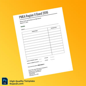 USA PMEA District 3 Invoice Template in Word and PDF formats USA PMEA District 3 Invoice Template in Word and PDF formats