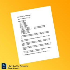 USA Payables Invoice Types Guide Template in Word and PDF formats 2 page