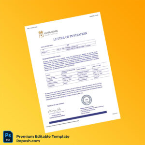 Customizable USA Pharaoh s Ocean Cruise Line Invitation Letter Word & PDF Template