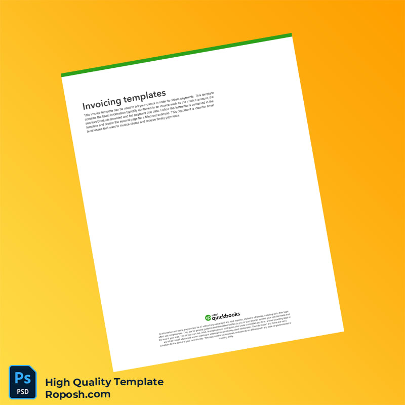 USA QuickBooks Invoice Template in Word and PDF formats 2 page USA QuickBooks Invoice Template in Word and PDF formats 2 page