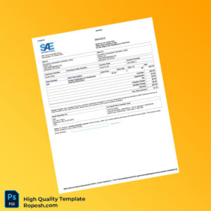 USA SAE Invoice Template in Word and PDF formats