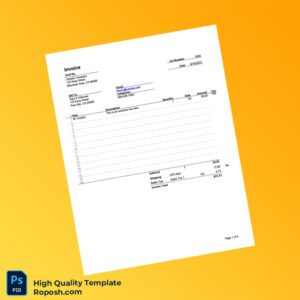 USA Sample Company Invoice Template in Word and PDF formats 4 page