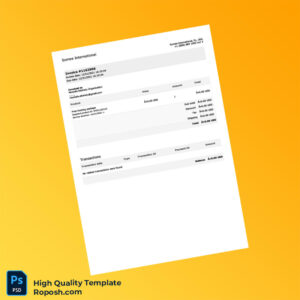 USA Somee International Invoice Template in Word and PDF formats