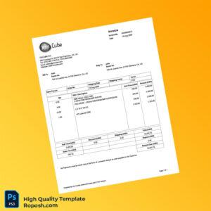 USA XinCube Inc Invoice Template in Word and PDF formats