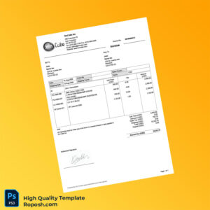 USA XinCube Inc Invoice Template in Word and PDF formats