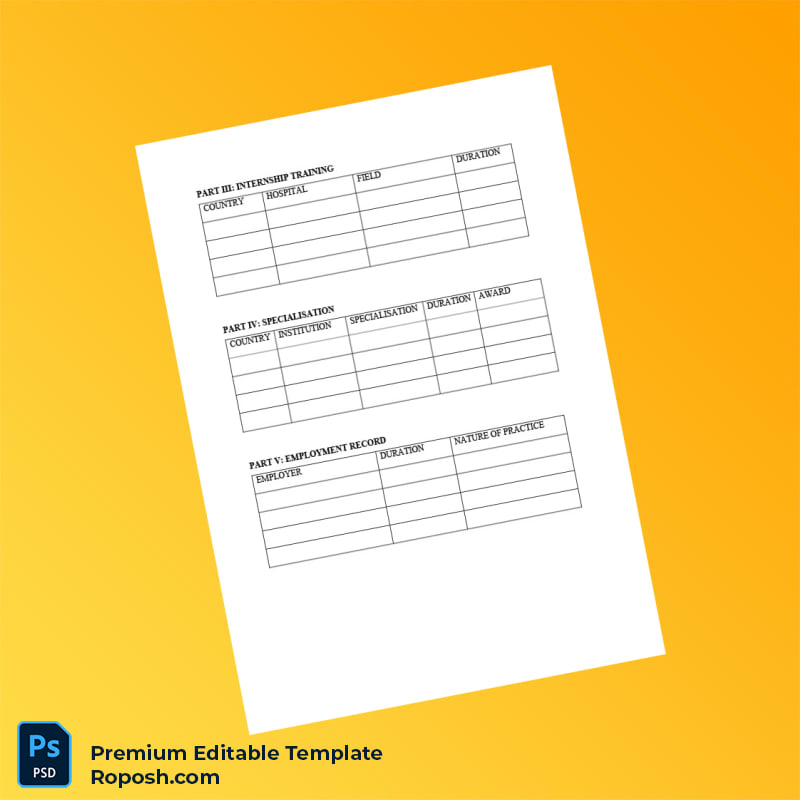 Customizable Uganda Medical and Dental Practitioners Council Registration Form Editable Word & PDF Template 3 page Customizable Uganda Medical and Dental Practitioners Council Registration Form Editable Word & PDF Template 3 page