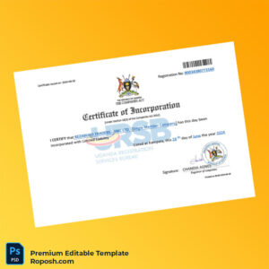 Uganda Uganda Registration Services Bureau Certificate of Incorporation Editable Word & PDF Template Uganda Uganda Registration Services Bureau Certificate of Incorporation Editable Word & PDF Template